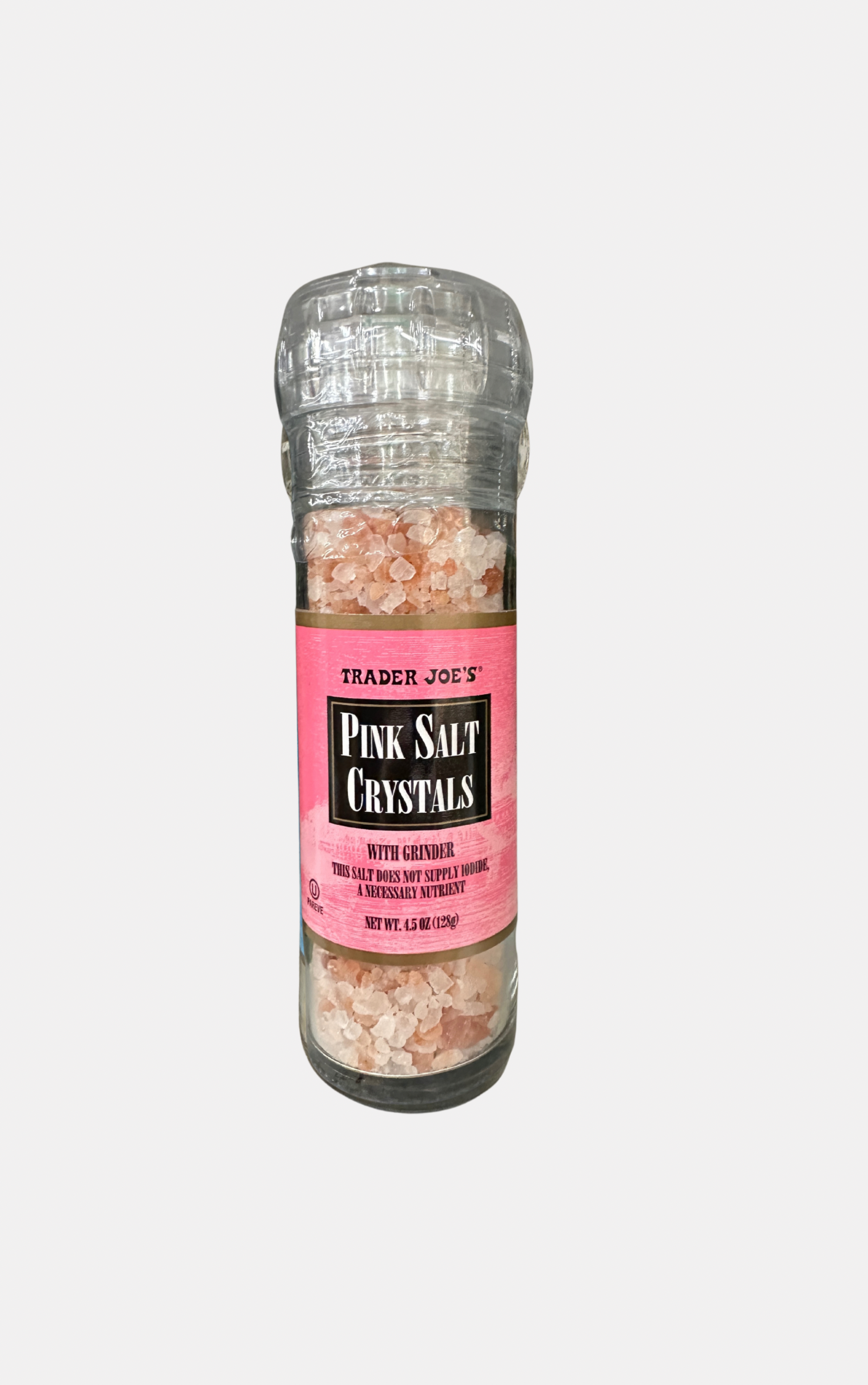 Pink Salt Crystals with Grinder