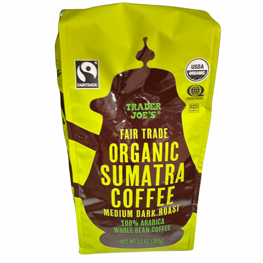 Sumatra Coffee ORGANIC WHOLE BEAN