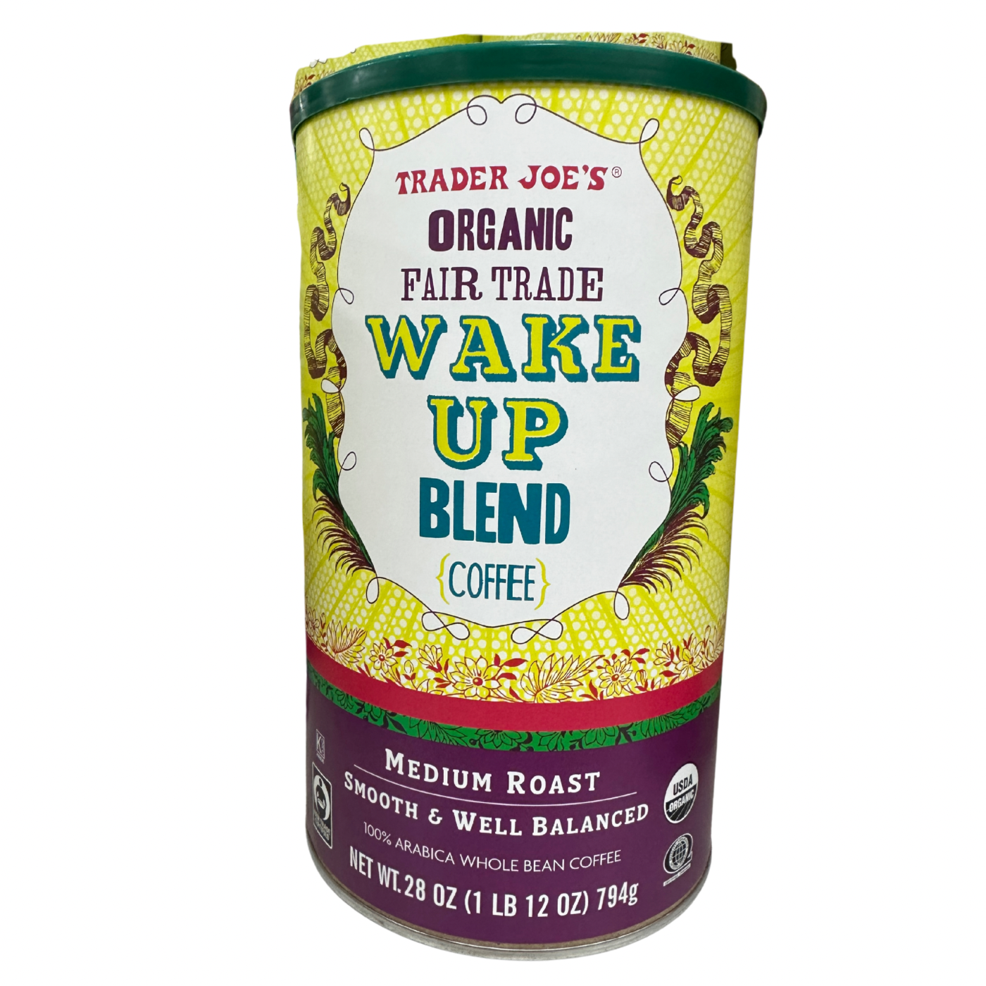 Wake up Blend Coffee ORGANIC WHOLE BEAN (28 ounces)