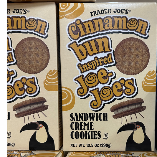 Cinnamon Bun Inspired JOE JOE’S Sandwich Creme Cookies